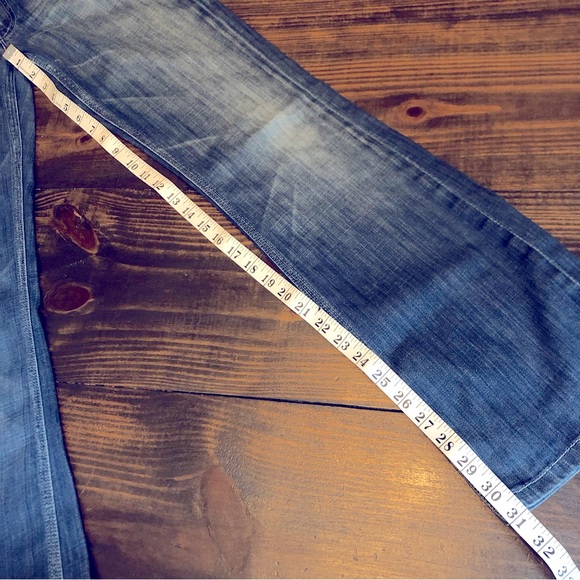 7 For All Mankind Women’s 27 Flare Jeans Light Wash Denim Boho Festival Stretch - Picture 11 of 16